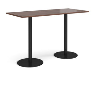 Monza rectangular poseur table with round bases Tables