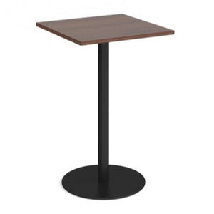 Monza square poseur table with flat round base Tables