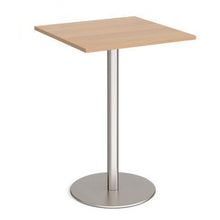 Load image into Gallery viewer, Monza square poseur table with flat round base Tables
