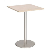 Load image into Gallery viewer, Monza square poseur table with flat round base Tables
