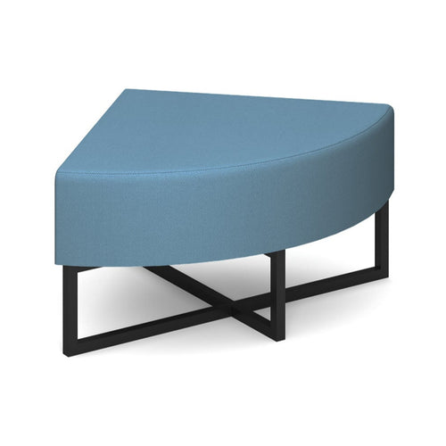 Nera modular soft seating corner unit with black frame