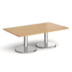 Pisa rectangular coffee table with round bases Tables