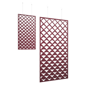 Piano Chords acoustic patterned hanging screens with hanging wires and hooks - Reflection