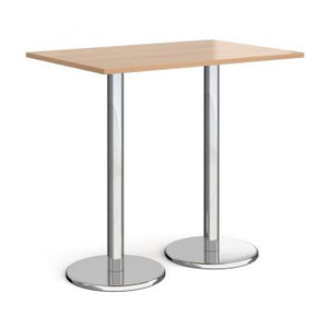 Pisa rectangular poseur table with round bases Tables