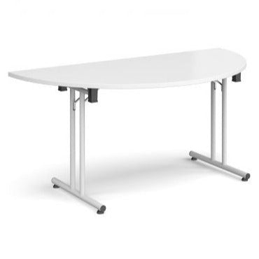 Semi circular folding leg table with straight feet Tables