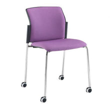 Load image into Gallery viewer, Santana 4 leg mobile chair fully upholstered Seating