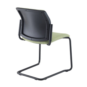 Santana cantilever chair with fabric seat and back - No Arms