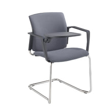 Load image into Gallery viewer, Santana cantilever chair with fabric seat and back - Arms and writing tablet