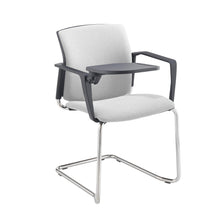 Load image into Gallery viewer, Santana cantilever chair with fabric seat and back - Arms and writing tablet