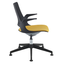 Load image into Gallery viewer, Solus designer operators chair with upholstered seat and glides