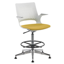 Load image into Gallery viewer, Solus designer draughtsmans chair with upholstered seat - Chrome Legs