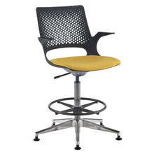 Load image into Gallery viewer, Solus designer draughtsmans chair with upholstered seat - Chrome Legs