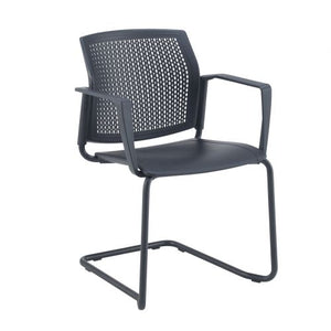 Santana cantilever chair with plastic seat and perforated back Seating