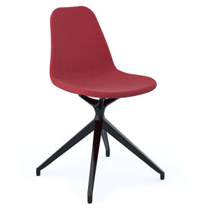 Suzi fully upholstered chair with black pyramid base