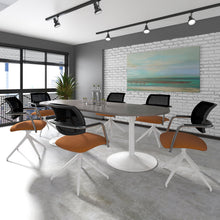Load image into Gallery viewer, Trumpet base rectangular boardroom table